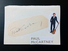 PAUL MCCARTNEY  THE BEATLES Signed VINTAGE Autograph Snipped Page FAB