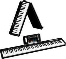 TERENCE Piano Keyboard with 88 Keys Foldable Digital Piano 1750mAh Battery X88D