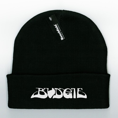 Budgie new black beanie cuffed - new,