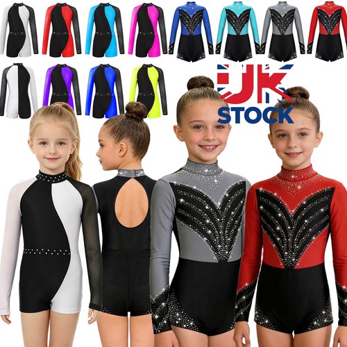 Girl gymnastic leotard long - leotard,