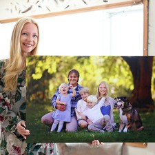 Framed Personalised picture your Photo to Canvas Print Printing READY TO HANG
