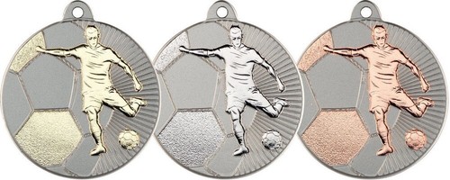 Football 50mm metal two - metal, tone