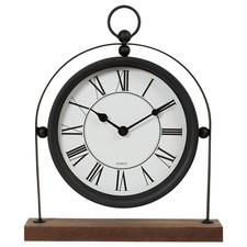 Vintage Retro Wooden Mantle Clock Centrepiece Mantelpiece Home Decor Fireplace