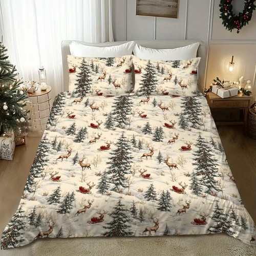 Snowy forest reindeer - snowy,