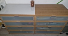 Ikea Hopen Frosted Glass 8 Chest Of Draws