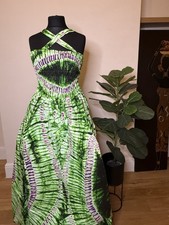 Tie And Dye Ankara Maxi Dress