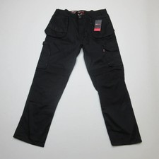 Tuff Stuff 715 Proflex Work Trousers Size 40x30 Black Cargo Pants