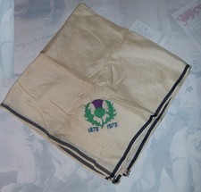 SCOTTISH RUGBY UNION - SRU CENTENARY LADIES HEAD SCARF CREAM  - 70x70cm