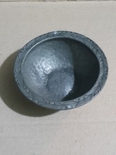 Hugh Wallis Hammered Pewter Dish 10.5cm Wide 3.5cm High (4-2-6)