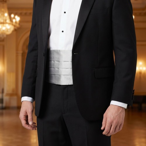 Men tuxedo cummerbund pleated - tuxedo,