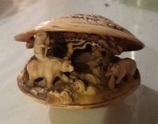 Vintage Japanese Carved Bears