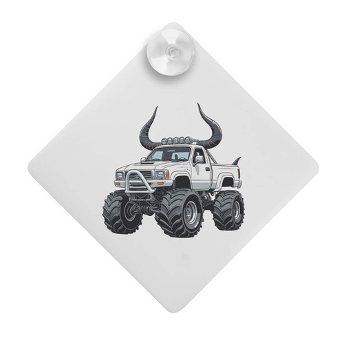 Monster truck with horns - 'monster, horns'
