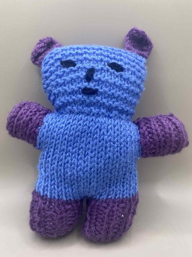 Handmade knitted teddy - knitted, bear