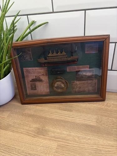 Vintage wooden framed - framed, titanic