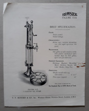 Bowser Figure 1115 Petrol Pump Brochure / Leaflet c.1927