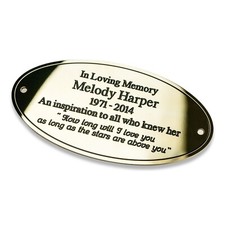 4" x 2" Oval Solid Brass