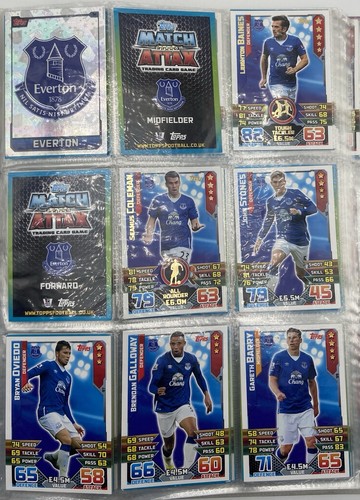 Match attax cards everton - match,