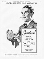 WILLS'S GOLD FLAKE CIGARETTES - Vintage Advertisement 1926 #1
