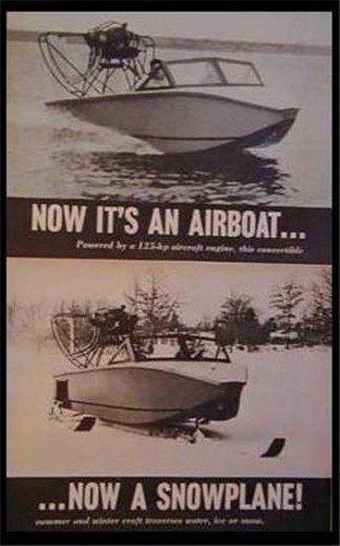Air boat snow plane use - air,
