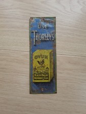 Antique / Vintage Tin Thorleys Food Finger Plate - Shop Advertising Sign - Ovum