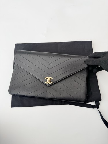 Chanel chevron envelope clutch - envelope,
