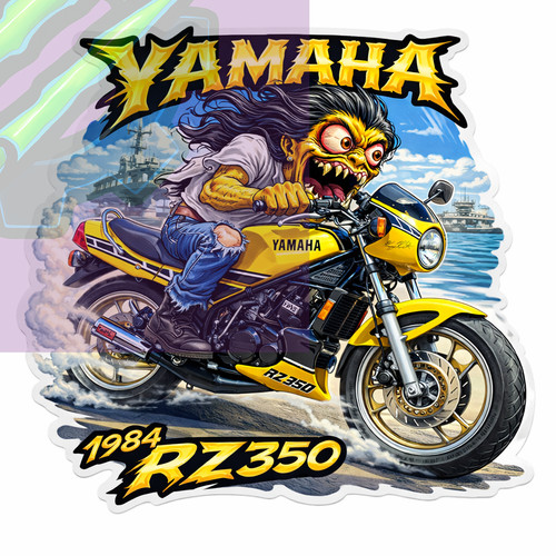 1984 yamaha rz350 - yamaha, 9x9cm
