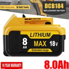 8.0Ah For Dewalt DCB184 18V XR