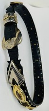 Vintage Nanni Italy western Belt Sz 31-33 (damage to 1 metal embellishment)