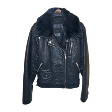 ZARA Black Faux Leather Biker