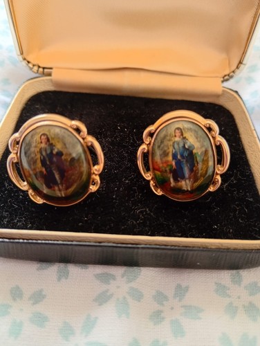 Pair vintage blue boy - of,