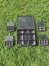 NGT Fishing Tackle Storage Box With 4 Bit Boxes Carp Lake Trout Hooks Beads