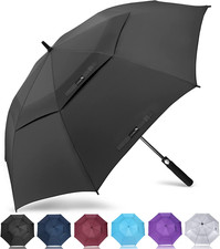 Golf Umbrella Windproof, Extra Large Oversized Heavy Duty Double Canopy for Rain