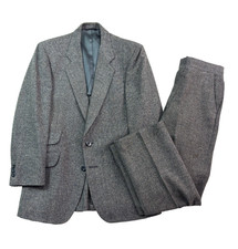 vtg Birdseye Tweed Fleck 38S