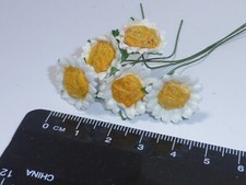 1:12 Scale 5 large daisy Flowers paper d2  Dollshouse Miniatures Flowers