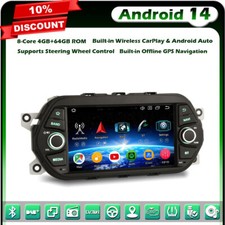64GB Android 14 Car Radio Sat Nav DAB+ Radio for Fiat Tipo Aegea Egea Dodge Neon