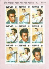 ELVIS PRESLEY, KING OF ROCK AND ROLL STAMP, MINI SHEET, SHEETLET MNH