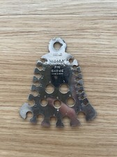 Vintage Vicars Bell Shape Silver-tone Metal Knitting Needle Pin Gauge - England