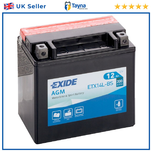 Exide etx14l 12v motorcycle - exide,