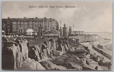 BLACKPOOL Queen's Gate and Rock Terrace, Old Postcard Postally Used 1926