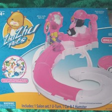 Rare New Zhu Zhu Pets Hamster, Salon, Car and U-Turn complete set. BNIB