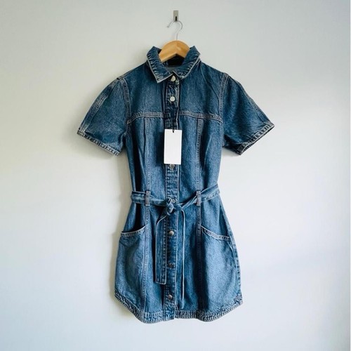 Zara blue denim mini dress - zara,