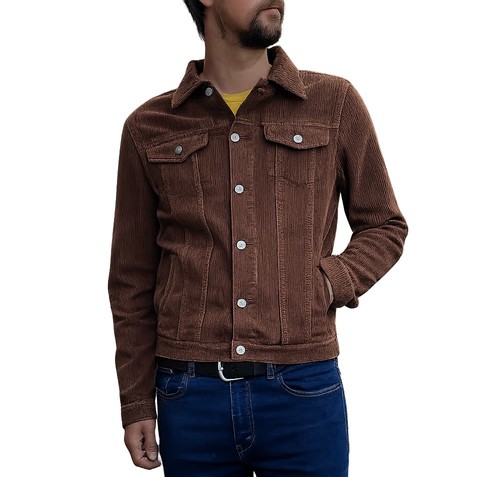 Mens new jacket coat - coat, brown