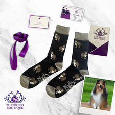 ROUGH COLLIE SHELTIE SOCKS X 2