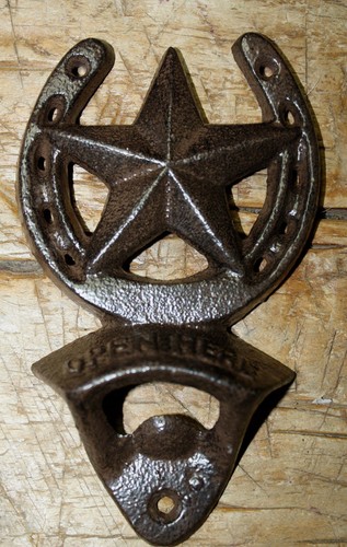 Cast iron horseshoe star - iron,