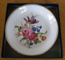 Pretty Royal Worcester Bone China Trinket/ Pin Dish With Flower Design In Box