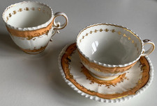 Antique gadrooned cups saucer - cups,,