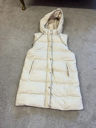 Uk12 cream zara - hooded, puffer