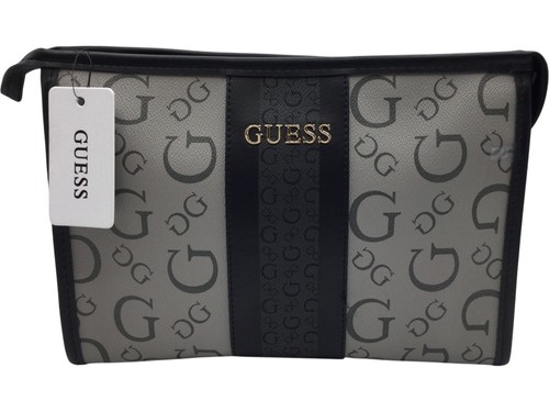 Guess toiletry bag grey - guess,