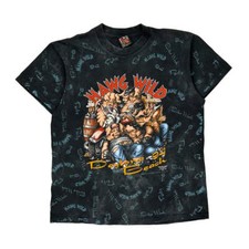 1994 Daytona Bike Week Hawg Wild 3D Emblem Graphic T-Shirt - Large Black Cotton