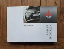 MITSUBISHI LANCER SPORTBACK (2008 - 2011) Owners Manual / Handbook